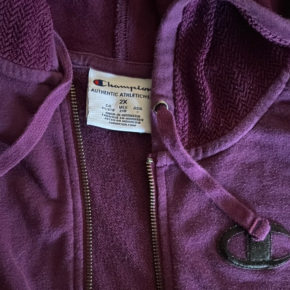 Champion Purple Zip-Up Hoodie